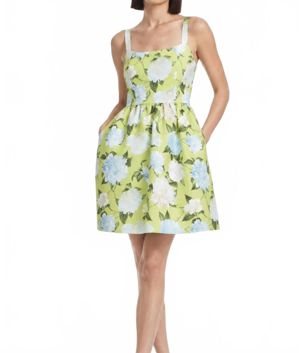 NEW SACHIN & BABI samira floral fit and flare dress in citrine peonies